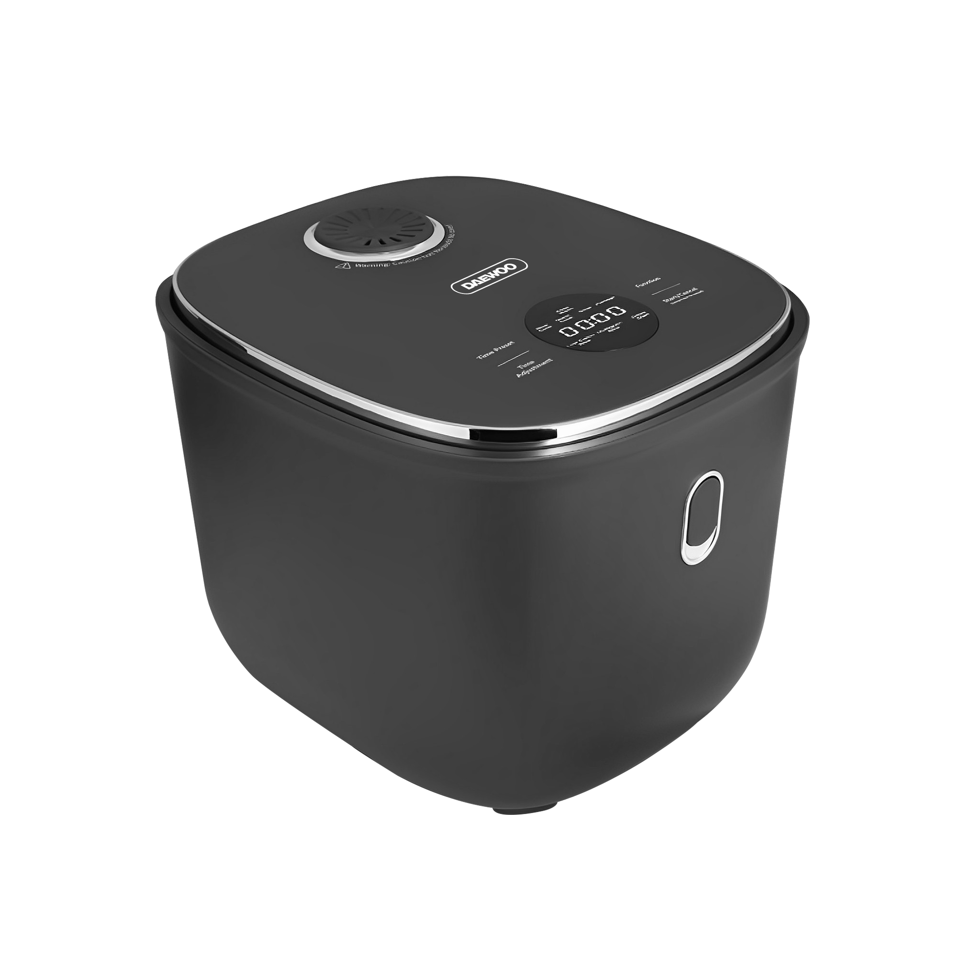 Product Photos with Daewoo Logo v2 - LOW CARB RICE COOKER BLACK Perspective